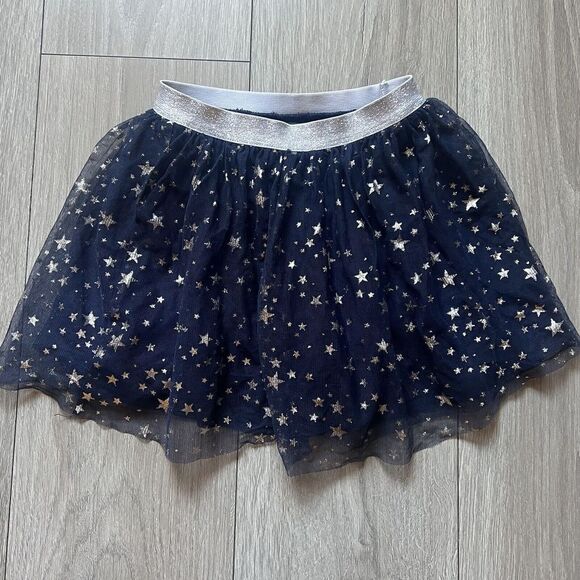 Jumping Beans Tulle Stars Print Scooter Skort Navy Silver Size 6 - Picture 1 of 4